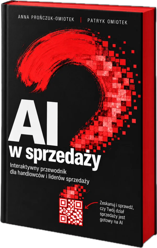 Okładka książki „AI w sprzedaży” Anny Prończuk-Omiotek i Patryka Omiotka